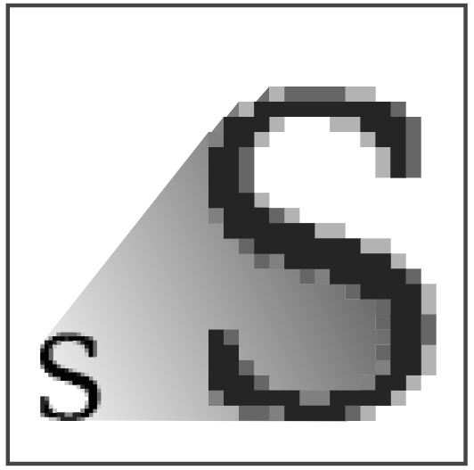 Увеличение растра ведет к пикселизации