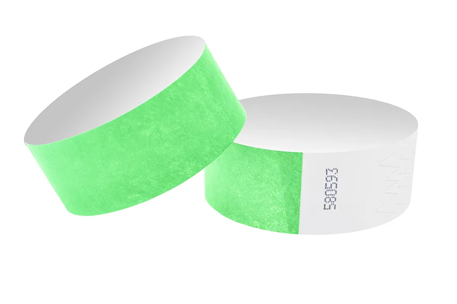 Светло-зелёный браслет бумажный контрольный