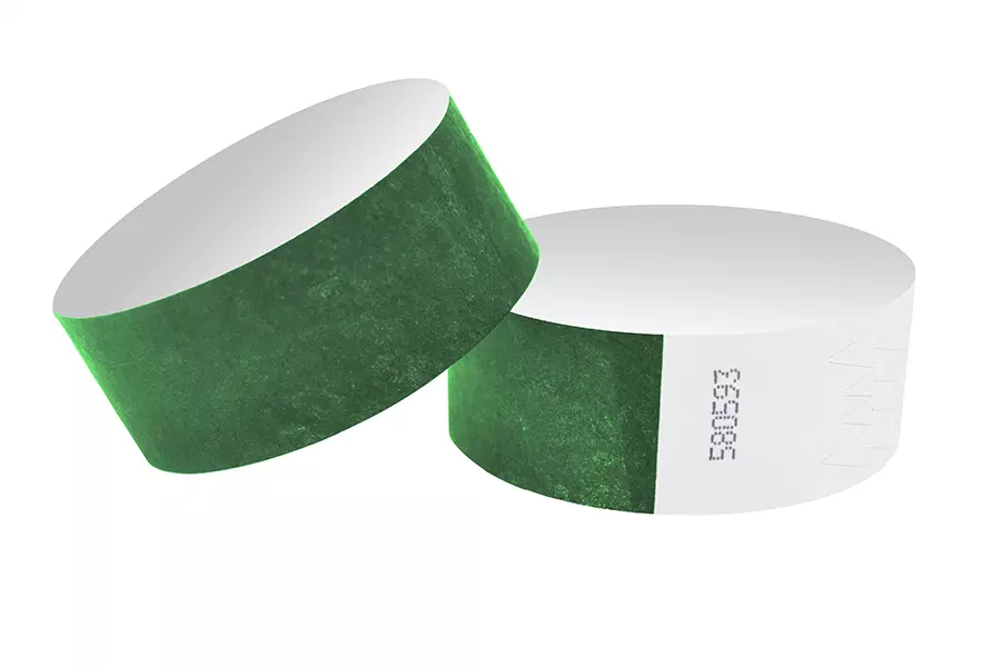 Тёмно-зелёный браслет бумажный контрольный