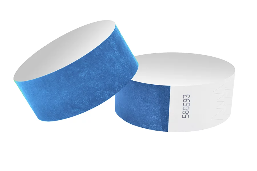 Голубой браслет бумажный контрольный