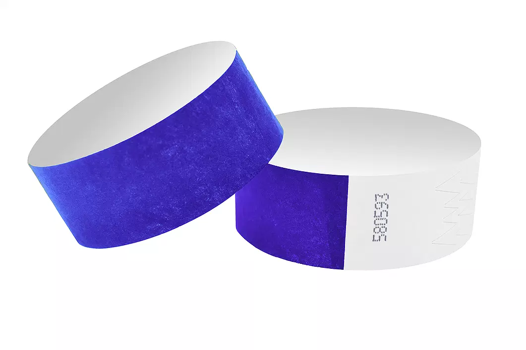 Синий браслет бумажный контрольный