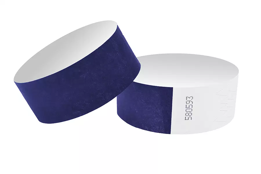 Тёмно-синий браслет бумажный контрольный