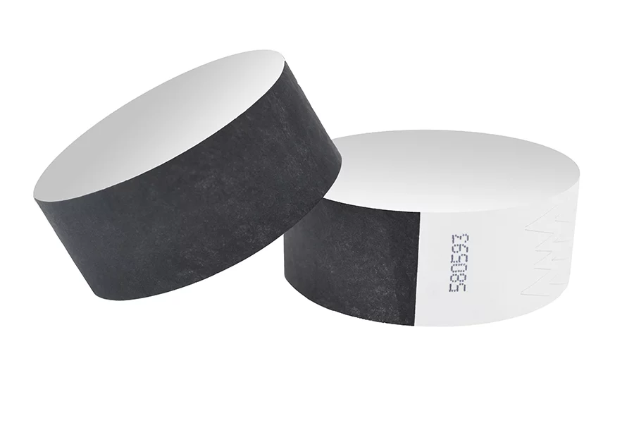 Чёрный браслет бумажный контрольный