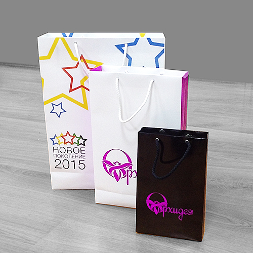 Разные виды пакетов бумажных ламинированных